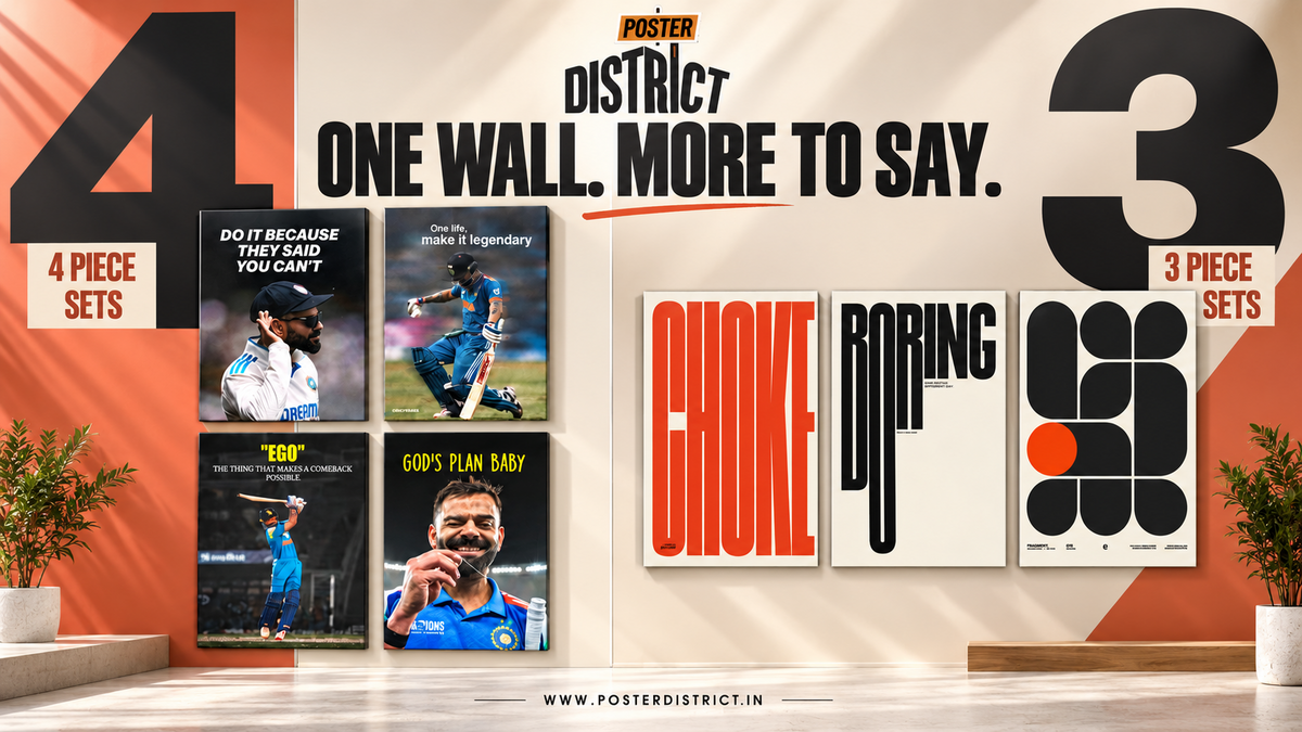 Poster District 3 piece and 4 piece poster sets