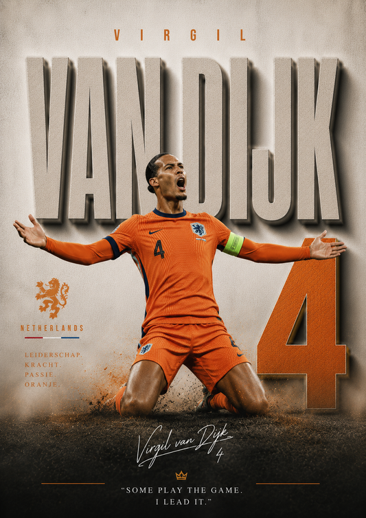 Netherlands 4 football wall poster artwork