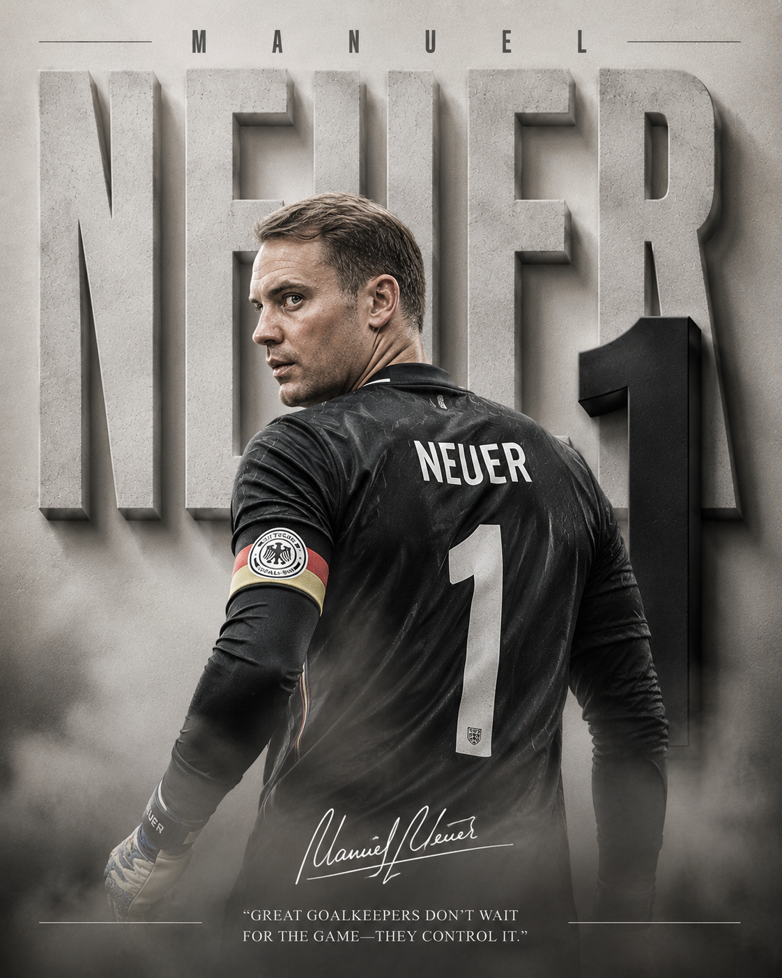 Neuer Germany 1 football wall poster artwork
