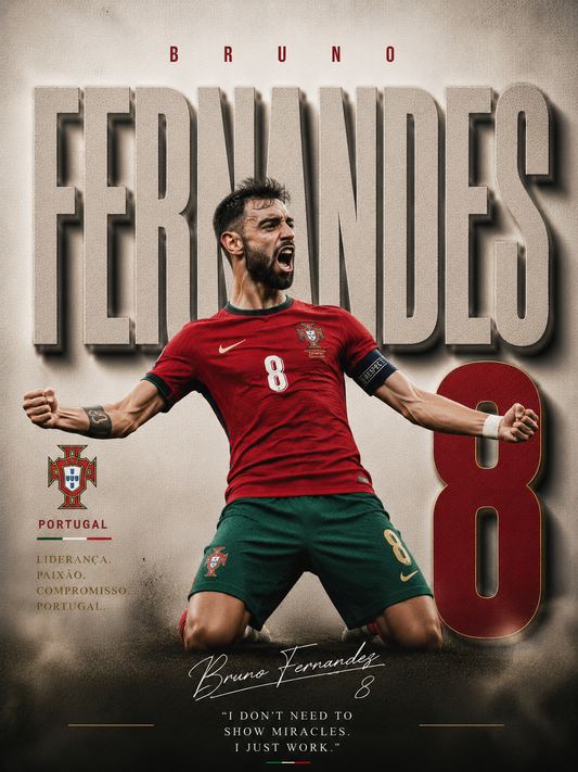 Bruno Portugal 8 football wall poster artwork