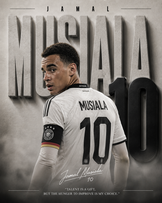 Musiala Germany 10 football wall poster artwork
