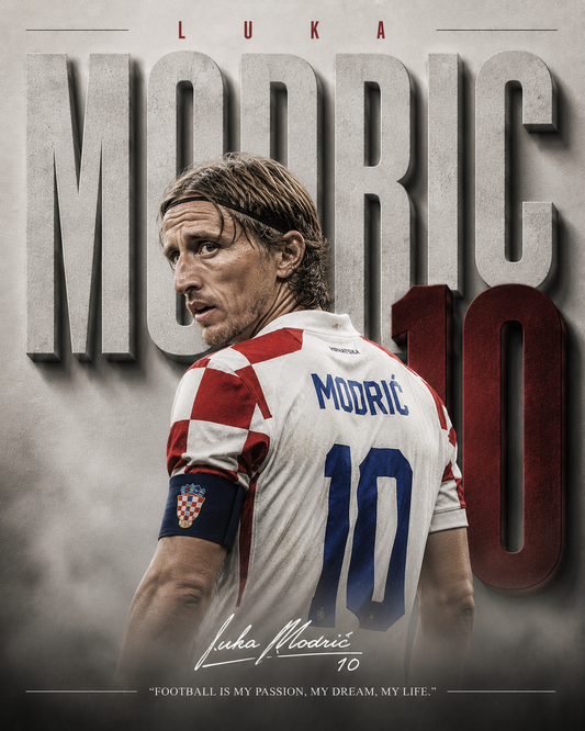 Modric Croatia 10 football wall poster artwork