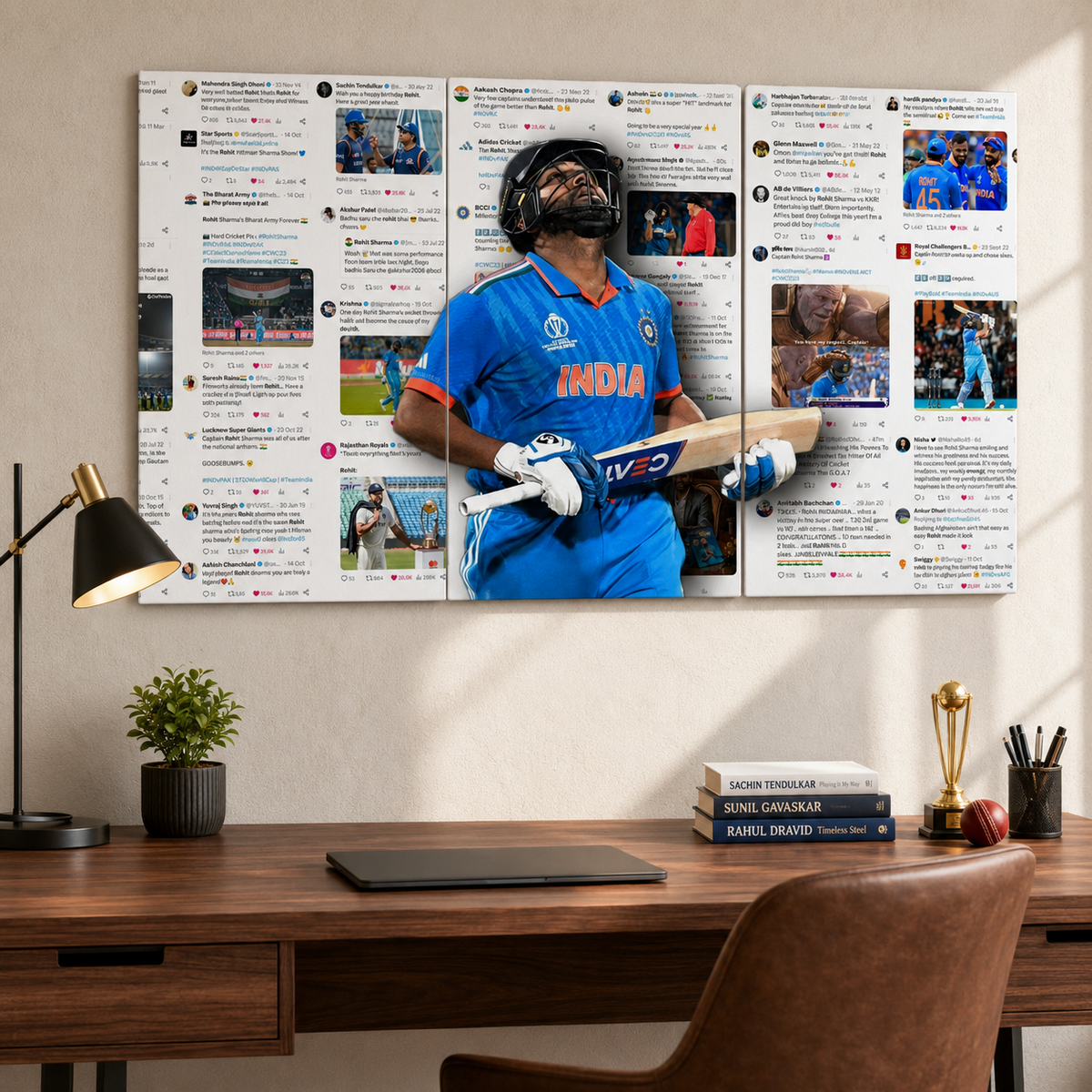 Rohit Sharma Legacy 3 Split Poster Set