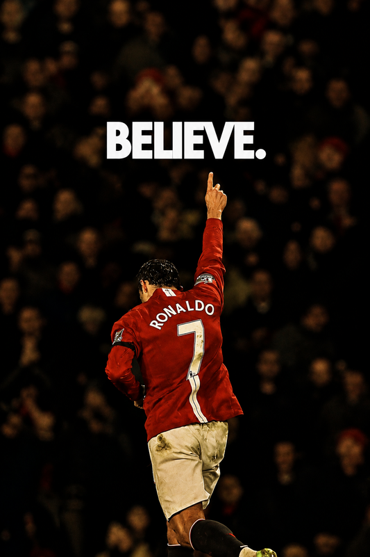 Ronaldo believe football poster