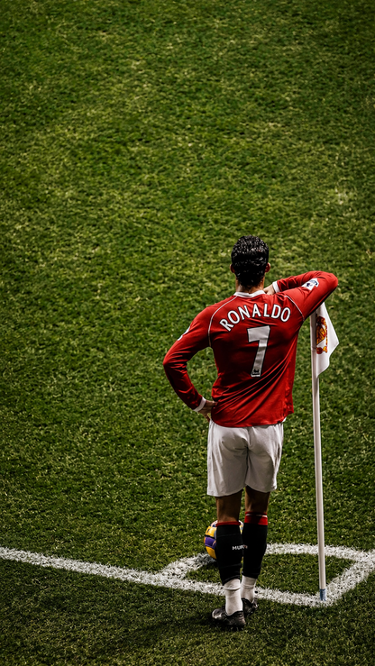 Ronaldo corner flag football poster
