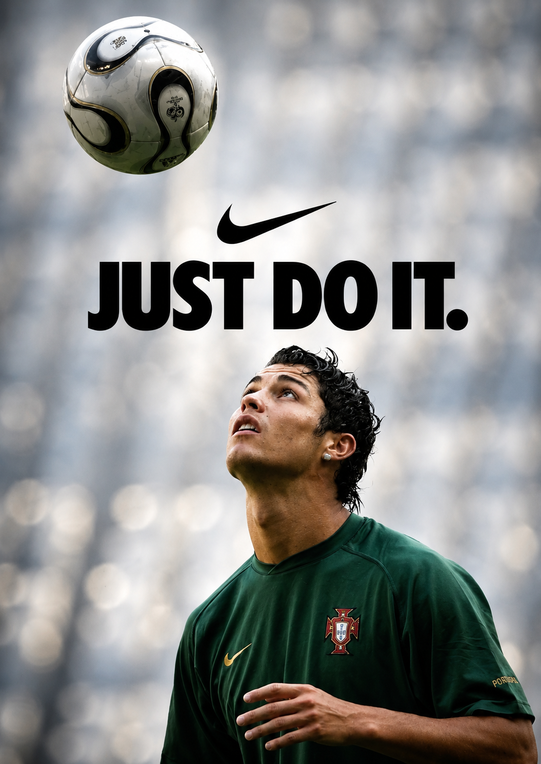 Ronaldo just do it football poster