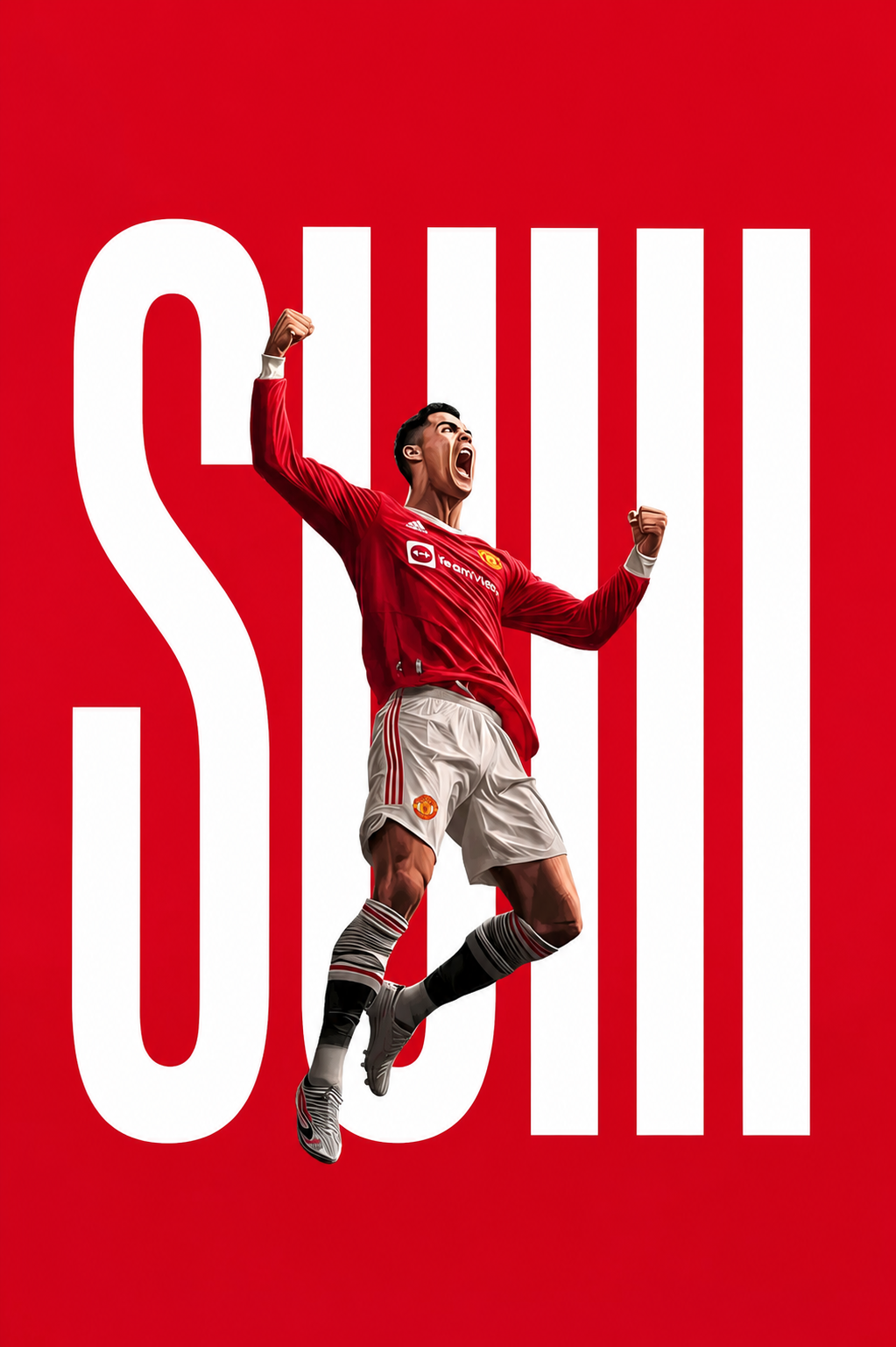 Ronaldo SIU celebration football poster