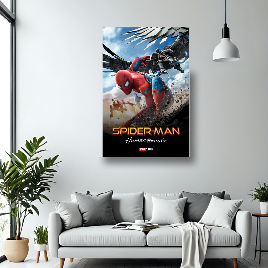 Spider-Man Homecoming MDF wall poster room mockup