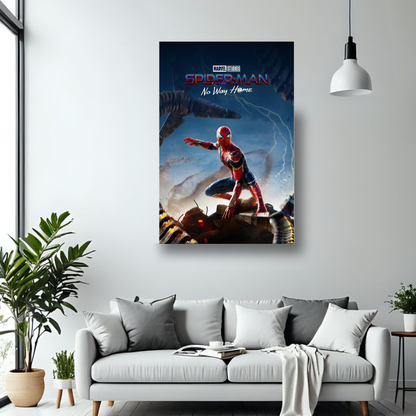Spider-Man No Way Home MDF wall poster room mockup