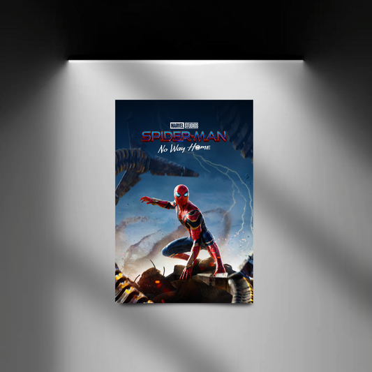 Spider-Man No Way Home spotlight wall mockup