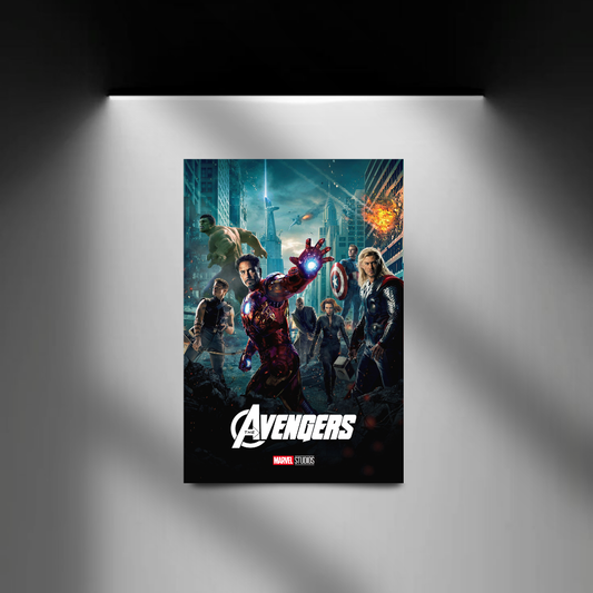 The Avengers spotlight wall mockup