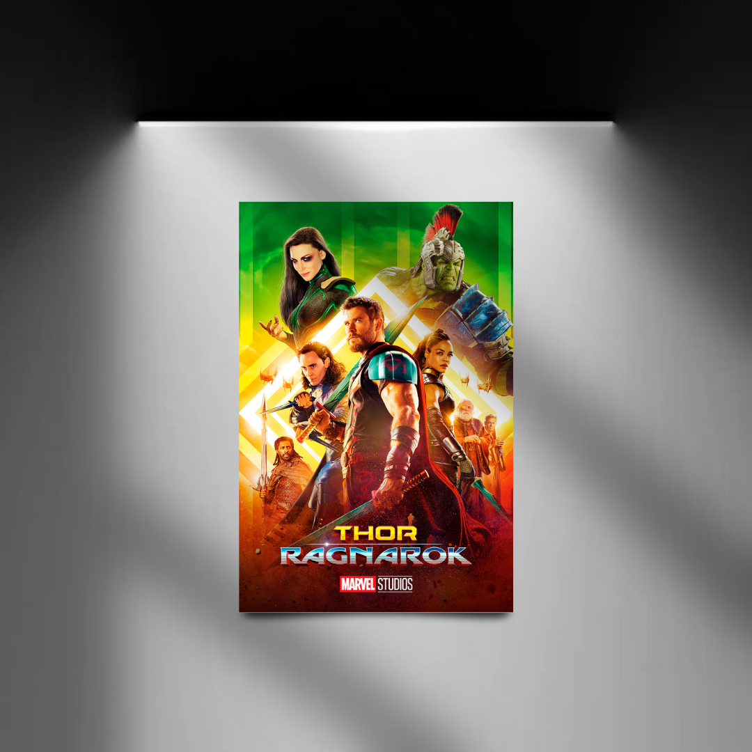 Thor Ragnarok spotlight wall mockup