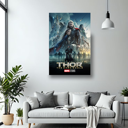Thor The Dark World MDF wall poster room mockup