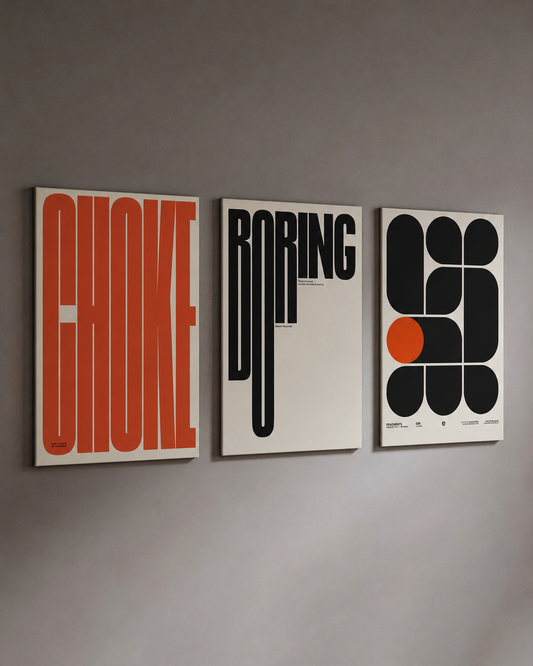 Unique Not Boring 3 Piece Poster Set