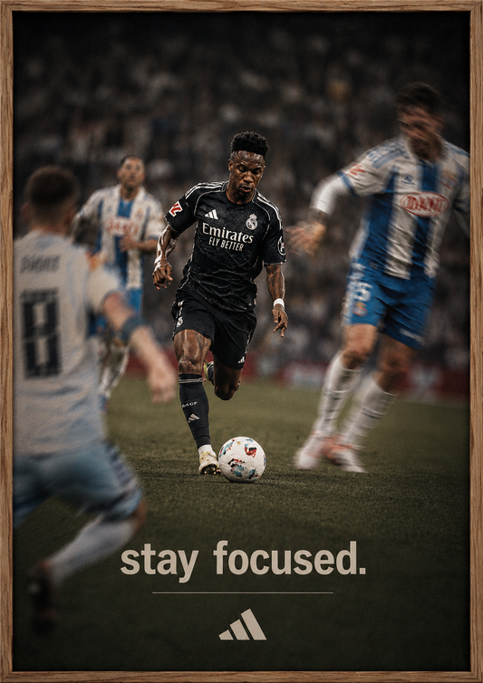 Vinicius Junior Stay Focused football poster