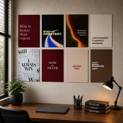 Lock In motivational wall makeover set