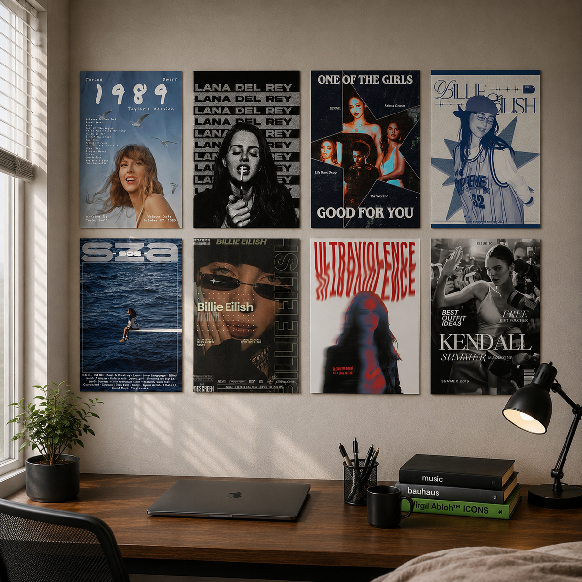 Pop Icons music wall makeover set